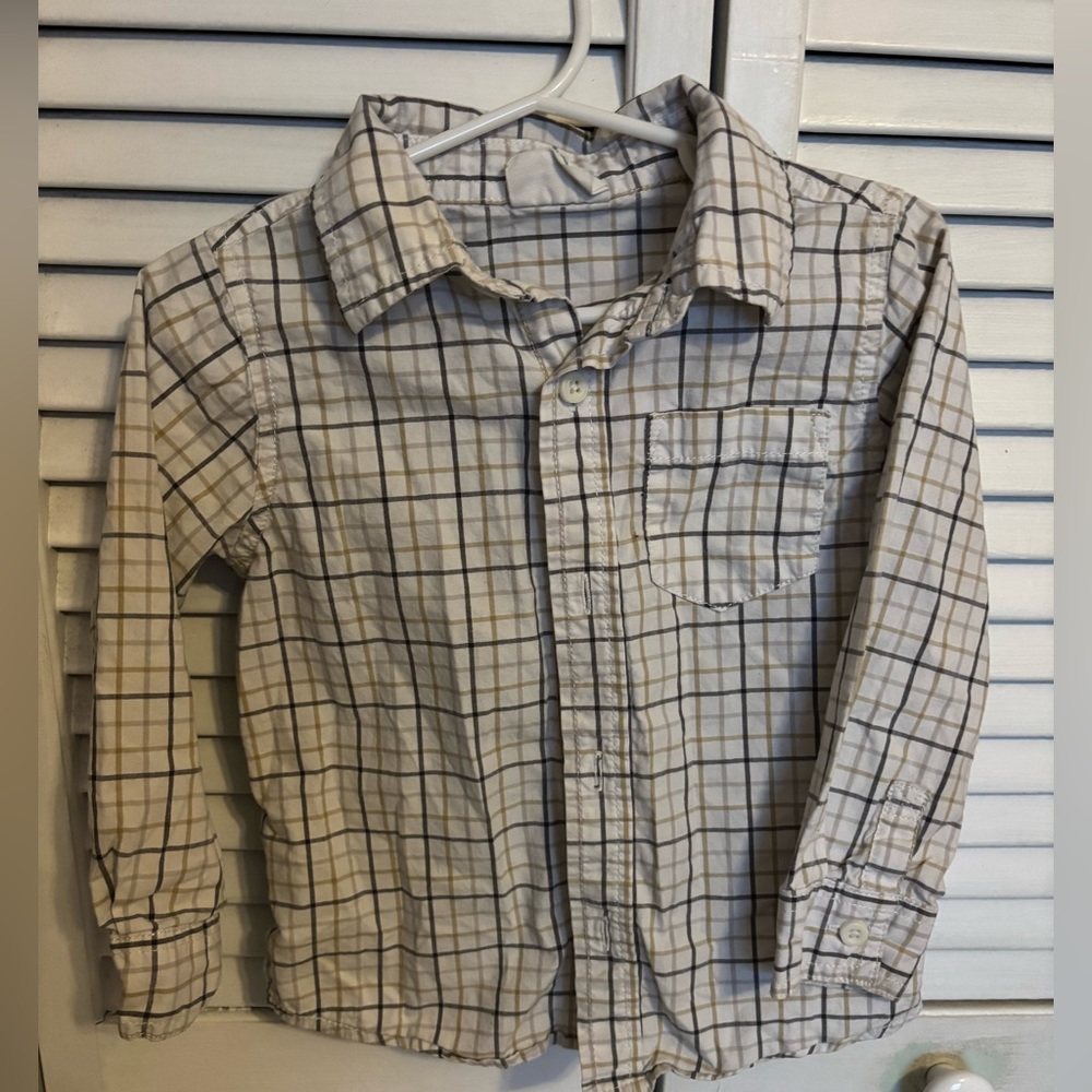 Crazy 8 Checkered Shirt - White and Tan